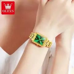 Olevs relógios femininos de luxo dourado aço inoxidável relógio feminino luminoso à prova d' água relógio de pulso de quartzo relógios de moda para mulheres - comprar online