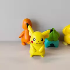 Imagem do Pokemon anime figuras de ação pikachu brinquedos modelo charmander psyduck squirtle jigglypuff bulbasaur kawaii coletar bonecas crianças presente