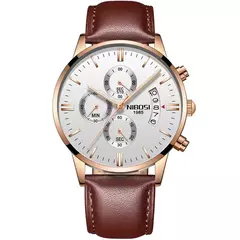 Nibosi-relógio masculino de quartzo, estilo militar, luxo, marca superior, famo - Wolf Magazine