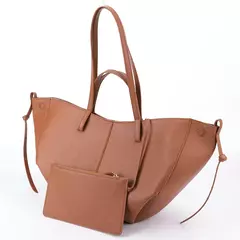 Bolsa de ombro elegante de grande capacidade para mulheres, Bolsa de lazer de couro PU na internet