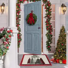 Tapete ao ar livre da porta do Natal, tapete de Papai Noel, casar decorações do Natal para a casa, ornamento do Xmas, presentes do ano novo, 2025, 2025