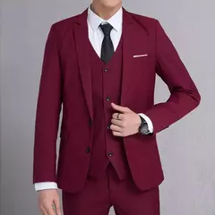Casaco de terno formal masculino, um botão, preto, azul, vermelho, slim fit, blazer de moda, jaqueta casual, roupas masculinas na internet