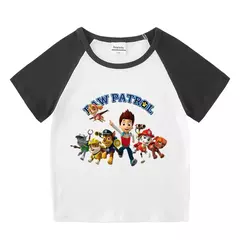 Boys Paw Patrol T-shirt manga curta Top e Shorts Set, bebê meninos roupas, roupas dos desenhos animados, terno verão, novo conjunto infantil, 2022, 2pcs - Wolf Magazine
