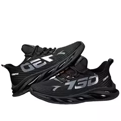 Imagem do Tênis de malha genuína masculina, Sapatos masculinos, Respirável, Leve, Sola macia, Tecido voador, Tênis de corrida de verão, Desodorante