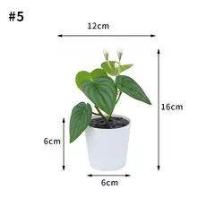 Imagem do Árvore plástica artificial do bonsai para a decoração home, plantas envasadas, potenciômetro pequeno da simulação, arranjo da flor, ornamentos do jardim
