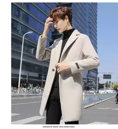 Imagem do Casacos de inverno slim fit masculinos, casacos de inverno, casual negócios, casacos longos, marca