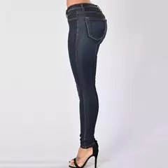 Jeans jeans de algodão preto elegante, calça slouchy, cintura alta, elasticidade, estilo europeu e americano - Wolf Magazine