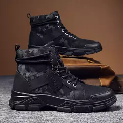 Botas masculinas casuais ao ar livre botas de deserto outono moda camuflagem rendas sapatos de plataforma homem botas masculinas zapatos hombre na internet