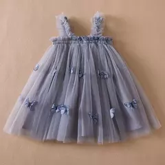 Imagem do Vestido Borboleta 3D para Bebé Menina, Roupa Infantil, Festa de Aniversário, Vestidos Luxuosos Elegantes, Roupas Doce Verão, Novo, 1-5Y