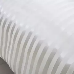 Satin Striped Duvet Cover, sedoso como edredão, conjunto de cama de luxo, completo, rainha, rei, solteiro, duplo tamanho, marfim White Stripe - loja online