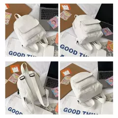 Mochila leve de veludo, mochilas pequenas, mochila de viagem, mochila escolar, campus, júnior, cor sólida, mini, bolsos múltiplos - comprar online