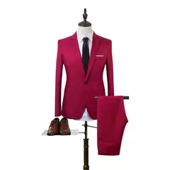 Blazer e calça formal masculino, terno, jaqueta, casaco, calças, smalking, casamento, fino, vestido de negócios, roupas, 2 peças por conjunto