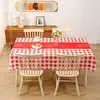 Impermeável Xadrez Toalha De Mesa, Anti-Slip Cobertura De Mesa, Decoração De Mesa, Festa De Casamento, Decoração De Natal, Acessórios