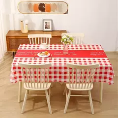 Impermeável Xadrez Toalha De Mesa, Anti-Slip Cobertura De Mesa, Decoração De Mesa, Festa De Casamento, Decoração De Natal, Acessórios
