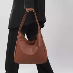 Imagem do Bolsa de ombro retro elegante e minimalista, bolsa casual, tendência, grande capacidade tote