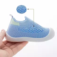 Imagem do Tênis de malha antiderrapante respirável infantil, sapatos infantis, bebês meninas, meninos, fundo macio, confortável, crianças, casual, 2024