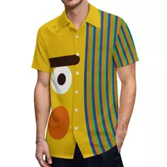 Camisas havaianas masculinas de verão, impressão 3D com listras padrão engraçado, camisas grandes soltas masculinas, roupas casuais de manga curta, moda - comprar online