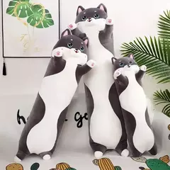 Adorável Husky Side Sleeping Body Pillow, longo travesseiro para cama e sofá, decorativo para casa, presente de aniversário fofo para crianças e adultos, 50-130cm - loja online