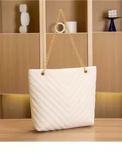 Bolsa de ombro de corrente bordada casual para mulheres, padrão V, lingge, bolsa de compras portátil, nova moda na internet