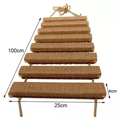 Escada de escalada para gatos, ponte para gatos, gaiola de sisal, corda de madeira, móveis para animais de estimação, gatinho, arranhador, poste, brinquedos, árvore - comprar online