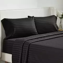 Solid Stripe Bedding Set, Colcha de dormir, gêmeo, completo, rainha, king size, quarto ou quarto de hóspedes, 3 pcs, 4pcs - Wolf Magazine