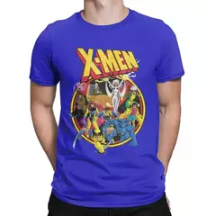 Série Animada Marvel masculina camiseta de algodão, roupas de manga curta, camiseta com gola redonda, camisetas estampadas, streetwear retrô, X-Men, anos 90 - loja online