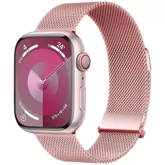 Correia para Apple Watch Band, Pulseira Milanese, Cinto de Metal, 45mm, 44mm, 42mm, Ultra 49mm, 38mm, 40mm, 41mm, iWatch Series 9, 8, 7, 6, 5, 3, SE - loja online