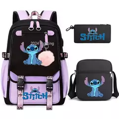 Lilo e Stitch Mochilas para Mulheres, Mala de Viagem Feminina, Mochila para Adolescentes, Meninas Bookbag, Melhor Presente, Mochila, 3Pcs - loja online