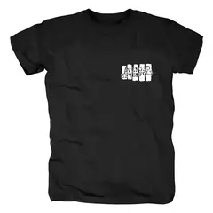 Camiseta vingada de oito mangas curtas para homens, camisetas 100% algodão, estampa gráfica de metal rock, camisas de moda hip hop, tops plus size - loja online
