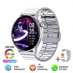 NFC Smartwatch para Mulheres, Tela HD, Rastreador de Saúde, Esportes, Voz, Chamada Bluetooth, Huawei, Xiaomi, Senhoras, Novo, 466x466, 2022 - comprar online