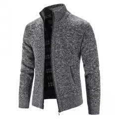 Suéter de malha de peito único masculino, cardigã justo, suéteres casuais, casacos sólidos, primavera, outono, nova moda na internet