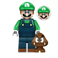 Anime super mario bros blocos luigi dos desenhos animados pequenas partículas figuras de brinquedo ação montagem brinquedos bonecas crianças presentes aniversário - comprar online