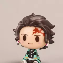 4-5 pçs/set Anime Demon Slayer Kimetsu No Yaiba Figura Q Posket Kamado Tanjirou Kamado Nezuko Agatsuma Figura Brinquedos 4-5 cm