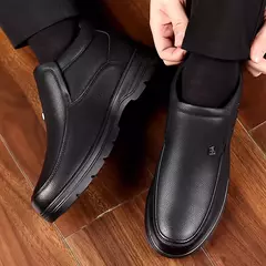 Botas britânicas de couro retrô para homens, botas Chelsea casuais, sapatos de plataforma antiderrapante, sapatos de algodão - Wolf Magazine