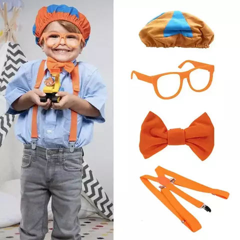 Novo Be Like Engineer Dress Up! Role play traje chapéu óculos suspensórios gravata borboleta cosplay acessórios de festa em casa