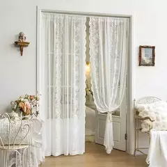 Cortina De Renda Francesa Com Tule Branco, Persianas, Sala De Estar E Suprimentos Do Quarto, Tela Respirável, Festa De Casamento, Decoração De Casa