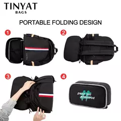 TINYAT-Mochila impermeável para homens e mulheres, bolsa de volta à escola com armazenamento de sapatos, dobrável, resistente a manchas, estudante - comprar online