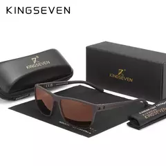 Kingseven óculos de sol polarizados para homens e mulheres, moldura quadrada, melhor para dirigir, viagens ao ar livre, novo lc755 - comprar online