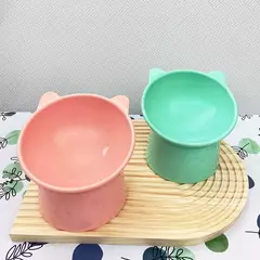 Pet Food Bowl Tilt Inferior Alta Pescoço Protetor Antichoque Cão e Gato Tigela De Água Antidumping Cão Alimentação Suprimentos