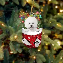 1 pçs enfeites de natal pendurado decoração presente bonito cão natal família pendurado árvore dos desenhos animados produto pingente personalizar h0o1 na internet
