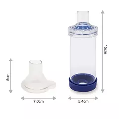 Dispositivos veterinários do espaçador do inalador da asma do animal de estimação da câmara de aerossol dos animais com uma máscara do PVC Canack médico - comprar online