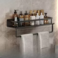 Cremalheira fixada na parede do armazenamento para o banheiro, mesa de vestir, barra de toalha, toalheiro do banho, moderno - loja online