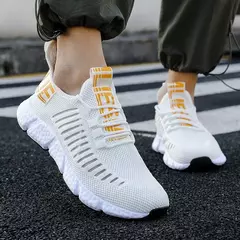 Tênis leves casuais para homens, sapatos esportivos respiráveis, tênis de corrida ao ar livre, tênis de corrida