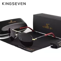 KINGSEVEN-Alumínio Retro Óculos Funcionais para Mulheres e Homens, Fashing Óculos, Pilot Eyewear, Acessório de Luxo, Alta Qualidade, Novo na internet