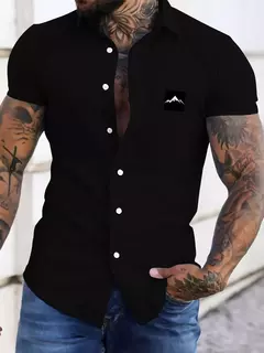 Europa e nos estados unidos verão casual solto cardigan camisa de manga curta masculina tendência camiseta masculina camisa casual - loja online