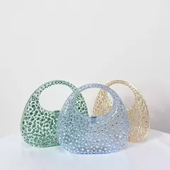 Bolsas acrílicas transparentes para mulheres, bolsas de festa de luxo, bolsa de noite casual Bling Bling Bling Clear Clutch, diamante da moda - comprar online