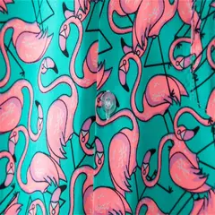 Camisa de praia de manga curta masculina, tops florais soltos, roupa de secagem rápida, estampa havaiana flamingo, férias à beira-mar na internet