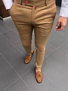 Calça casual diária de negócios masculino, cintura alta, justa, cor sólida, Europa e Estados Unidos, moda, 4 temporada - Wolf Magazine
