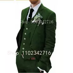 Smoking Do Noivo Para Casamento Groomsman, Terno Masculino, Traje De Linho, Calças Jaqueta E Coletes, 3 PCs, Summer Beach Smoking, 2023 - comprar online