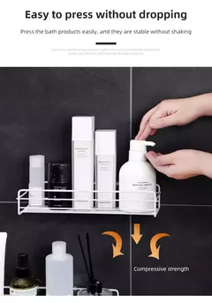 Prateleiras De Banheiro De Liga De Alumínio, Prateleira De Canto Sem Broca, Rack De Armazenamento De Chuveiro, Suporte, Organizador De Maquiagem De Banheiro, Fornecimento De Parede De Shampoo - comprar online